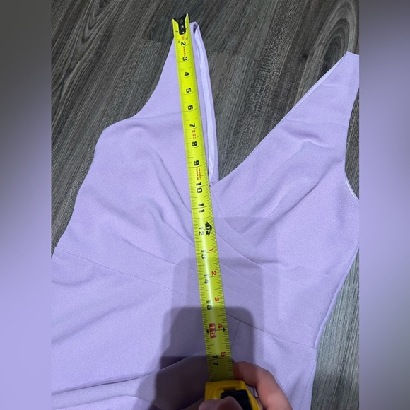 Solid Split Thigh Bridesmaid Dress - Picture 4 of 7